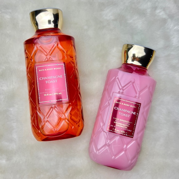 NEW Bath & Body Works Champagne Toast Body Wash & Body Lotion Cream BUNDLE - Picture 1 of 2